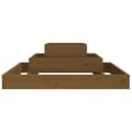 Miniatyrbilde 5 av 9: vidaXL Plantekasse honningbrun 80x80x27 cm heltre furu