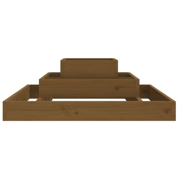 vidaXL Plantekasse honningbrun 80x80x27 cm heltre furu