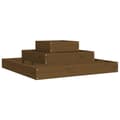 Miniatyrbilde 1 av 9: vidaXL Plantekasse honningbrun 80x80x27 cm heltre furu