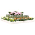 Miniatyrbilde 3 av 9: vidaXL Plantekasse hvit 110x110x27 cm heltre furu