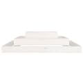 Miniatyrbilde 4 av 9: vidaXL Plantekasse hvit 110x110x27 cm heltre furu