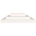 Miniatyrbilde 5 av 9: vidaXL Plantekasse hvit 110x110x27 cm heltre furu