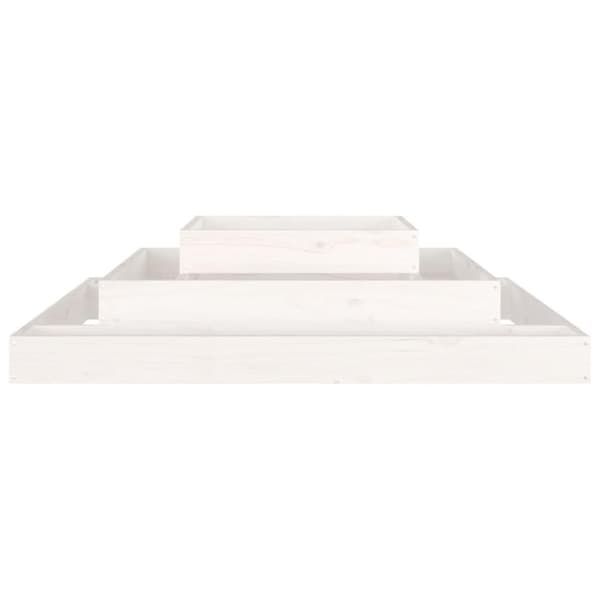 vidaXL Plantekasse hvit 110x110x27 cm heltre furu