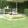 Miniatyrbilde 9 av 9: vidaXL Plantekasse hvit 110x110x27 cm heltre furu