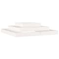 Miniatyrbilde 1 av 9: vidaXL Plantekasse hvit 110x110x27 cm heltre furu