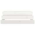 Miniatyrbilde 4 av 9: vidaXL Plantekasse hvit 80x80x27 cm heltre furu