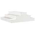 Miniatyrbilde 1 av 9: vidaXL Plantekasse hvit 80x80x27 cm heltre furu