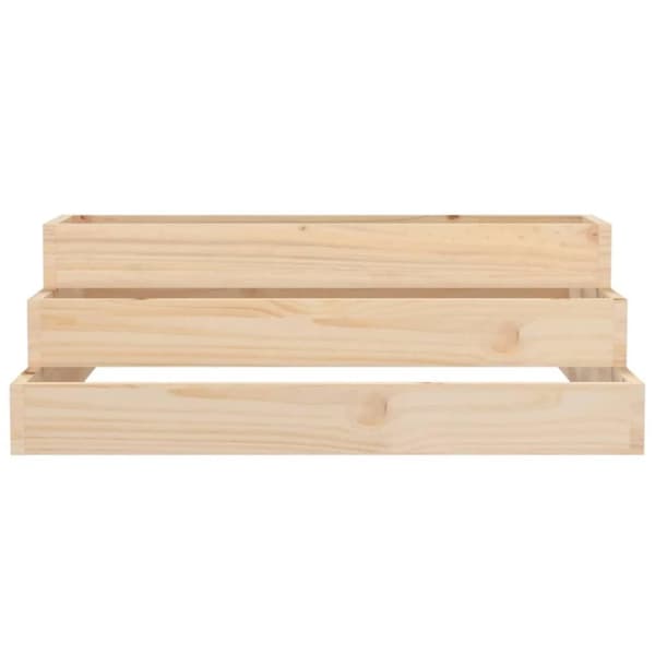 vidaXL Plantekasse 80x80x27 cm heltre furu