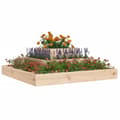 Miniatyrbilde 3 av 9: vidaXL Plantekasse 80x80x27 cm heltre furu