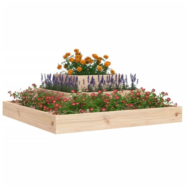vidaXL Plantekasse 80x80x27 cm heltre furu