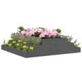 Miniatyrbilde 3 av 9: vidaXL Plantekasse grå 110x110x27 cm heltre furu