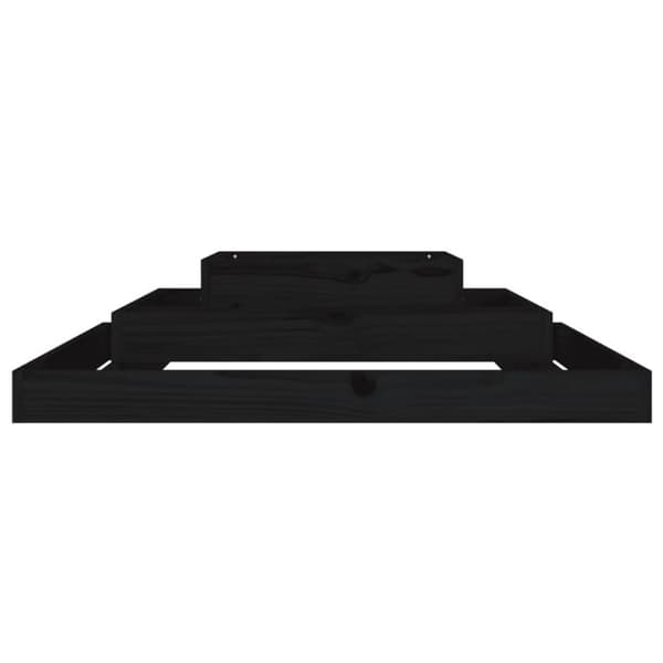 vidaXL Plantekasse svart 110x110x27 cm heltre furu