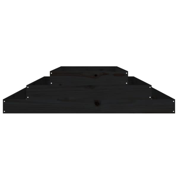 vidaXL Odlingslåda svart 110x110x27 cm massiv furu