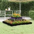 Miniatyrbilde 9 av 9: vidaXL Plantekasse svart 80x80x27 cm heltre furu