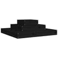 Miniatyrbilde 1 av 9: vidaXL Plantekasse svart 80x80x27 cm heltre furu