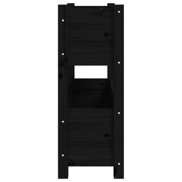 vidaXL plantekasse 77x25x66 cm massivt fyrretræ sort