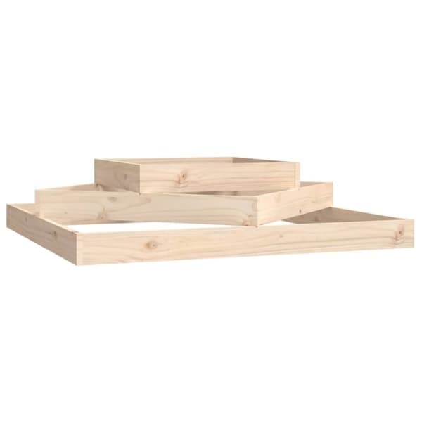 vidaXL plantekasse 112x112x27 cm massivt fyrretræ