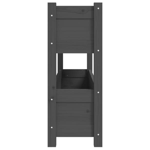 vidaXL plantekasse 112x25x66 cm massivt fyrretræ grå