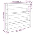 Miniatyrbillede 9 af 11: vidaXL plantekasse 112x25x104,5 cm massivt fyrretræ