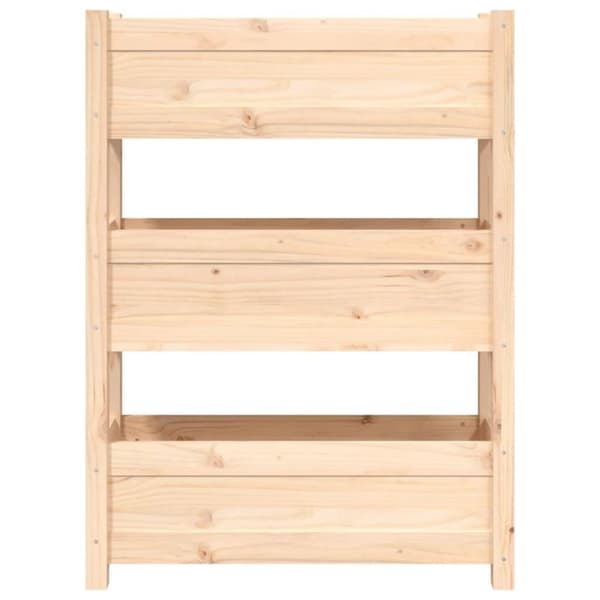 vidaXL plantekasse 77x25x104,5 cm massivt fyrretræ