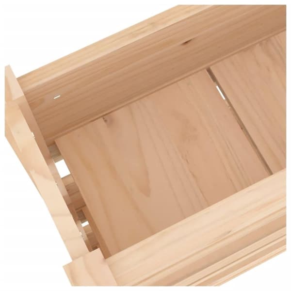 vidaXL plantekasse 77x25x104,5 cm massivt fyrretræ