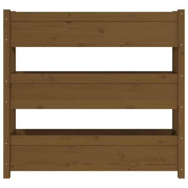 vidaXL Kukkalaatikko hunajanruskea 112x25x104,5 cm täysi mänty