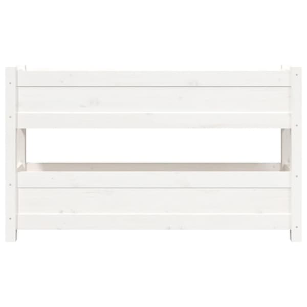 vidaXL plantekasse 112x25x66 cm massivt fyrretræ hvid