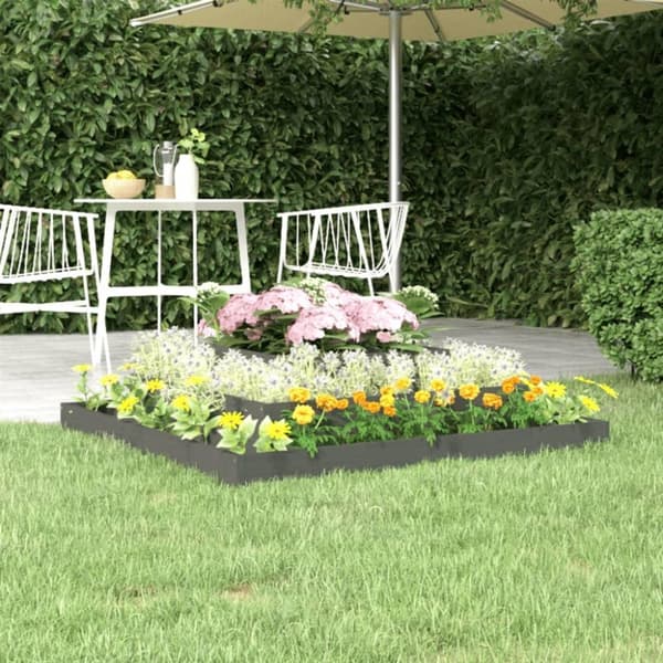 vidaXL plantekasse 110x110x27 cm massivt fyrretræ grå