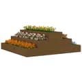 Miniatyrbillede 3 af 9: vidaXL plantekasse 80x80x27 cm massivt fyrretræ gyldenbrun