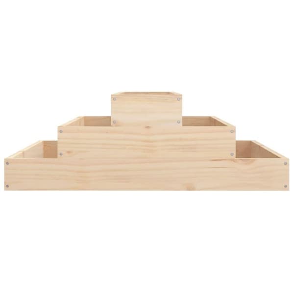 vidaXL plantekasse 80x80x27 cm massivt fyrretræ