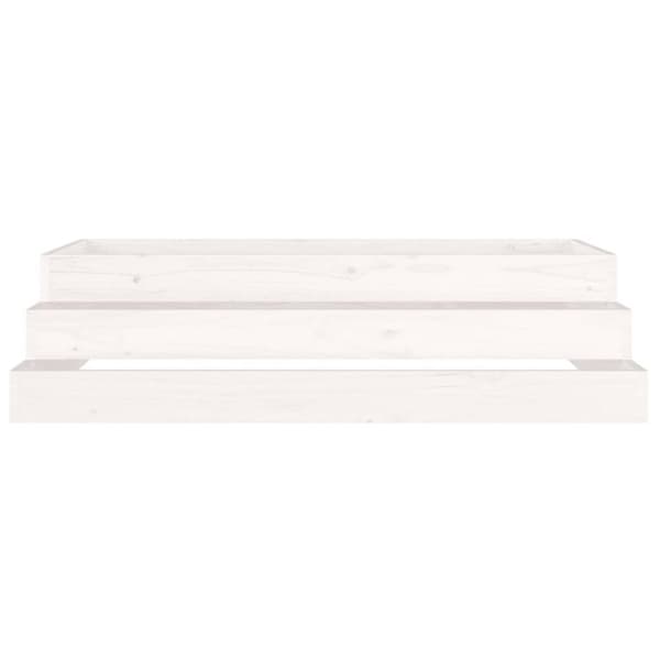 vidaXL plantekasse 110x110x27 cm massivt fyrretræ hvid