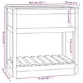 Miniatyrbilde 7 av 9: vidaXL Plantekasse med hylle hvit 82,5x54x81 cm heltre furu