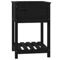 Miniatyrbilde 1 av 9: vidaXL Plantekasse med hylle svart 54x54x81 cm heltre furu