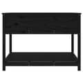 Miniatyrbilde 5 av 9: vidaXL Plantekasse med hylle svart 111,5x111,5x81 cm heltre furu