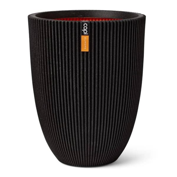 Capi Vase elegant Groove 46x58 cm svart