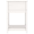 Miniatyrbilde 5 av 9: vidaXL Plantekasse med hylle hvit 54x54x81 cm heltre furu