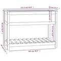 Miniatyrbilde 7 av 9: vidaXL Plantekasse med hylle svart 111,5x54x81 cm heltre furu