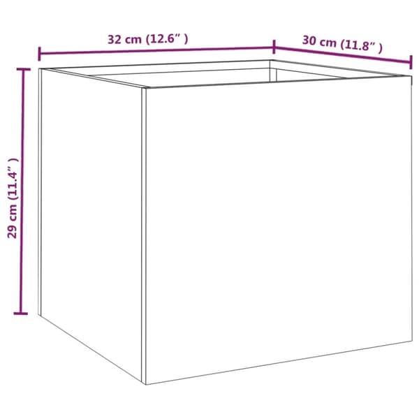vidaXL Plantekasse 32x30x29 cm cortenstål