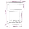 Miniatyrbilde 7 av 9: vidaXL Plantekasse med hylle hvid 54x34,5x81 cm heltre furu