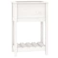 Miniatyrbilde 1 av 9: vidaXL Plantekasse med hylle hvid 54x34,5x81 cm heltre furu