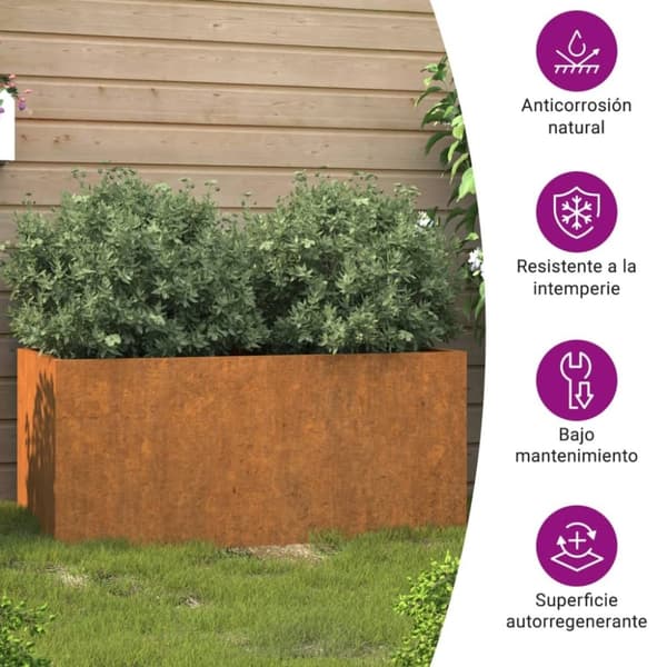 vidaXL plantekasse 62x30x29 cm cortenstål