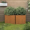Pikkukuva 11 / 11: vidaXL Kukkalaatikot 2 kpl 32x30x29 cm Corten teräs