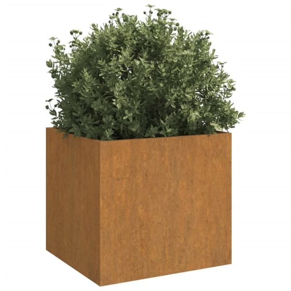 vidaXL Kukkalaatikot 2 kpl 32x30x29 cm Corten teräs