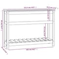Miniatyrbillede 7 af 9: vidaXL plantekasse med hylde 111,5x34,5x81 cm massivt fyrretræ hvid