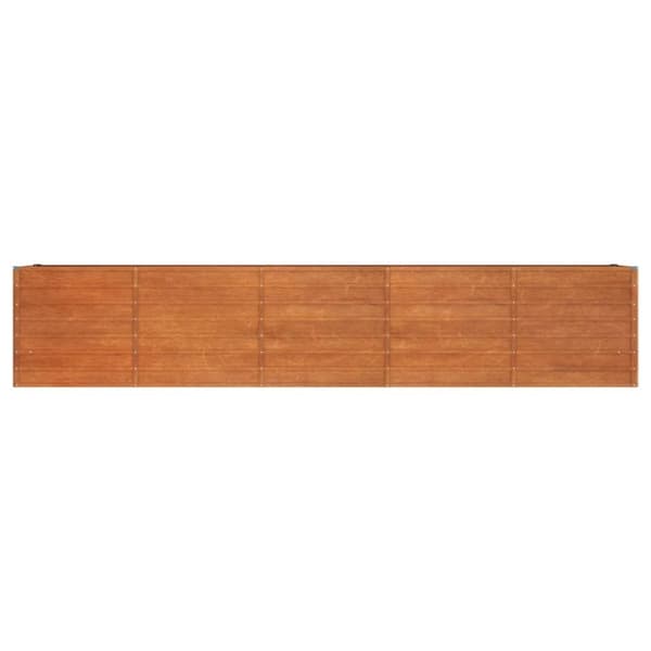 vidaXL Høybed rust 400x80x77 cm cortenstål