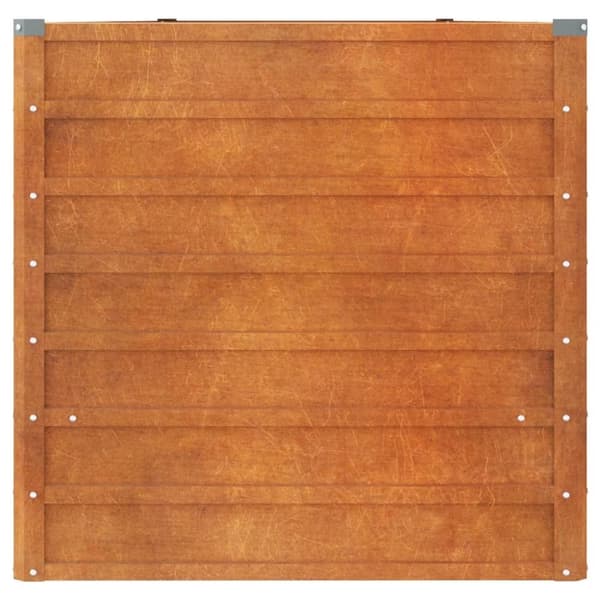 vidaXL Korotettu kukkalaatikko ruoste 400x80x77 cm Corten teräs