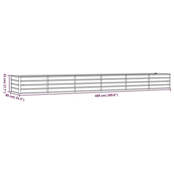 vidaXL højbed 480x80x45 cm cortenstål rustfarvet