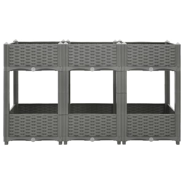 vidaXL højbed 120x40x71 cm polypropylen