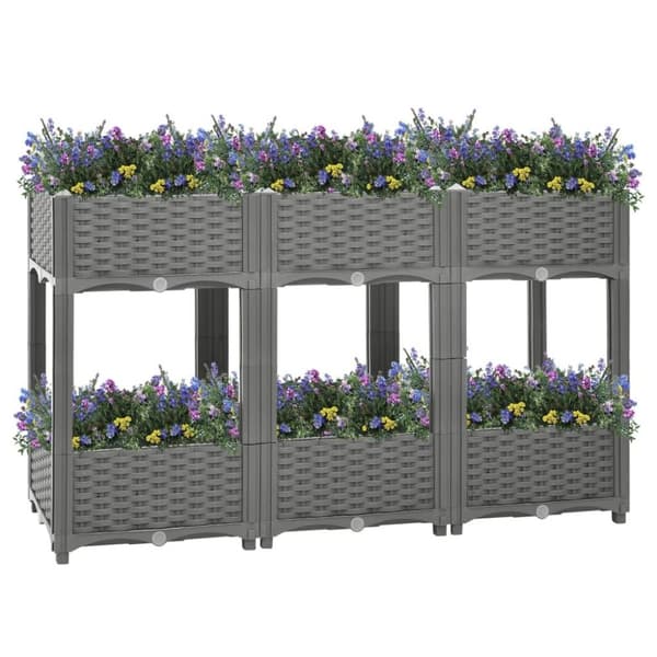 vidaXL højbed 120x40x71 cm polypropylen