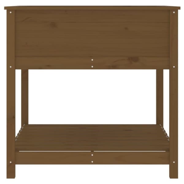 vidaXL Odlingslåda med hylla honungsbrun 82,5x82,5x81 cm massiv furu